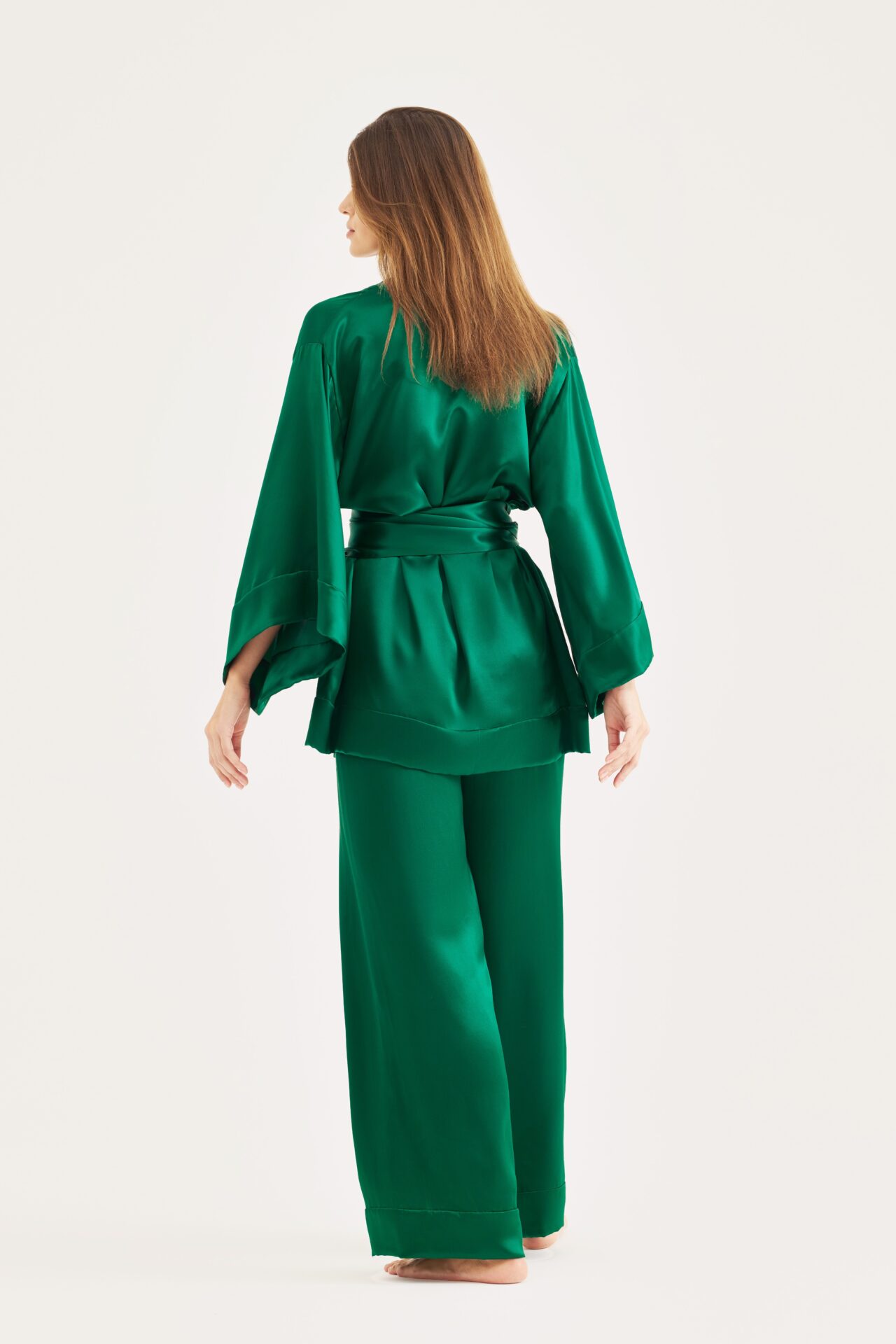 Solo Seta Emerald Kimono Trousers C2W